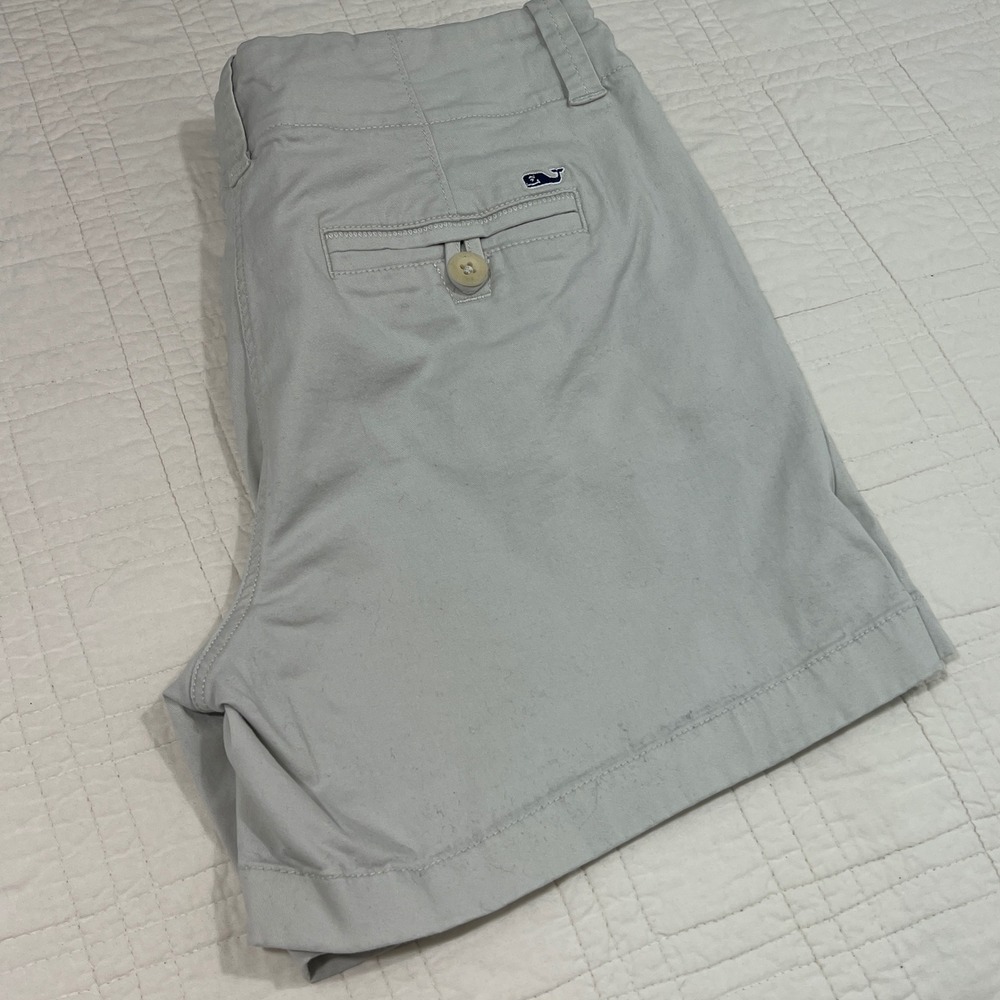 Vineyard Vines Women's Daybreak Chino Shorts Stone Cotton Stretch Size 4